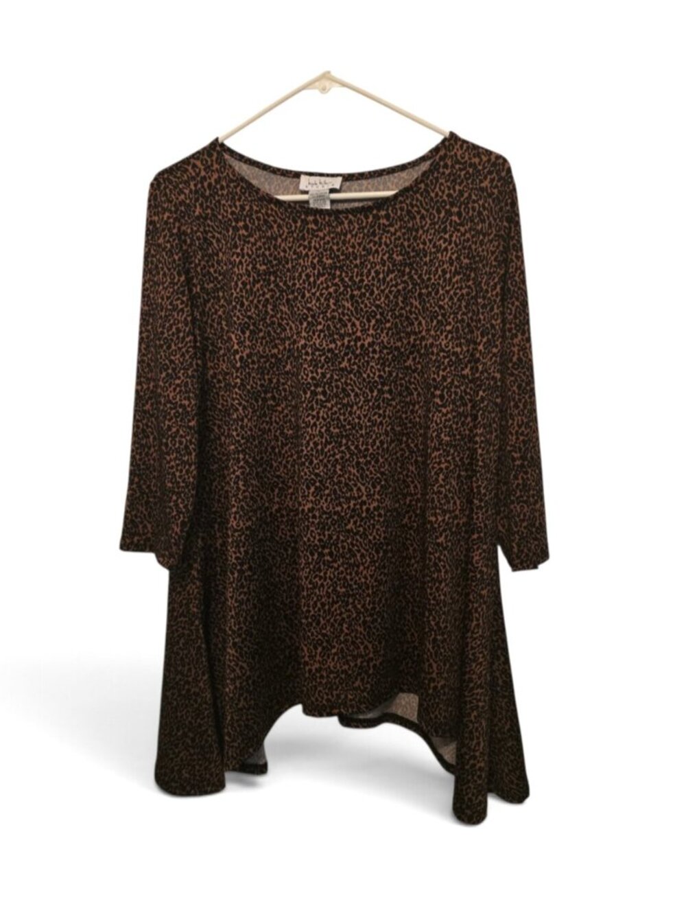 Leopard Print Nicole Miller Shark Bite Top